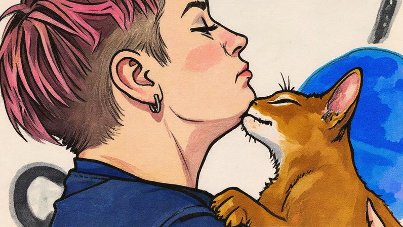 Dona e seu gato participam de um concurso de beleza para gatos de estimação em Vladivostok, na Rússia (Foto: Reprodução)