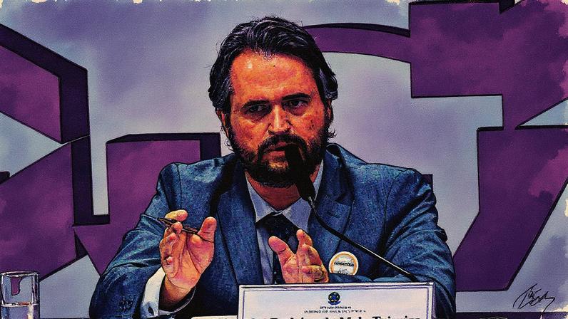 Rodrigo de Mello Teixeira, ex-diretor da Polícia Administrativa, em evento no Senado (Foto: Reprodução)