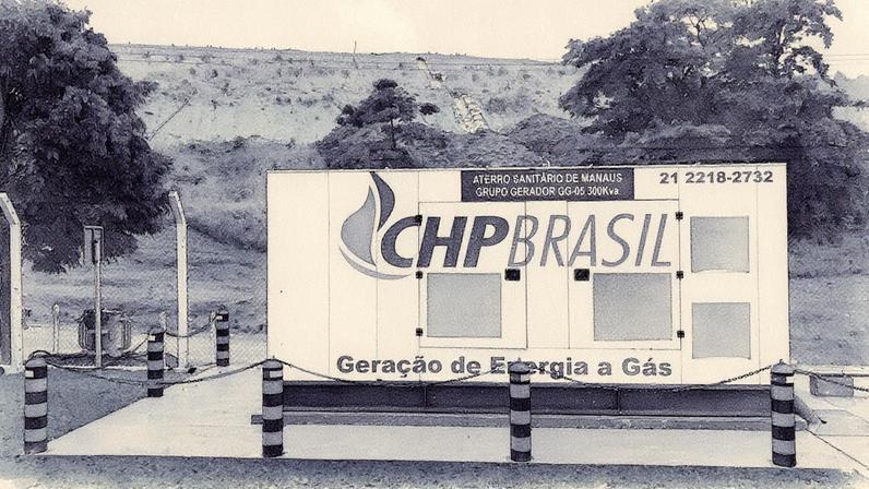 Gerador de energia a partir de biogás da CHP Brasil (Foto: Reprodução)