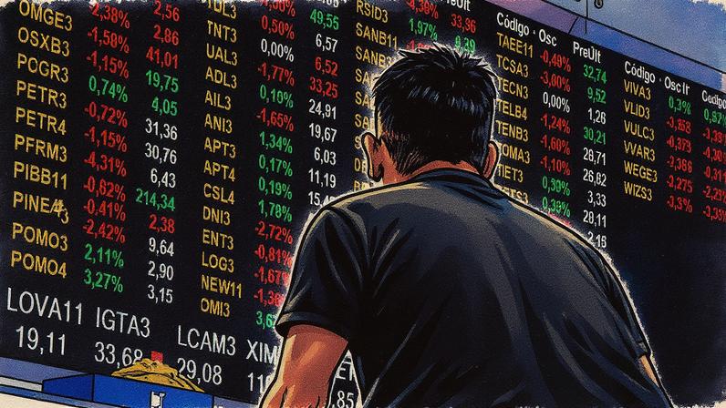 Painel da B3, a Bolsa de São Paulo (Foto: Reprodução)