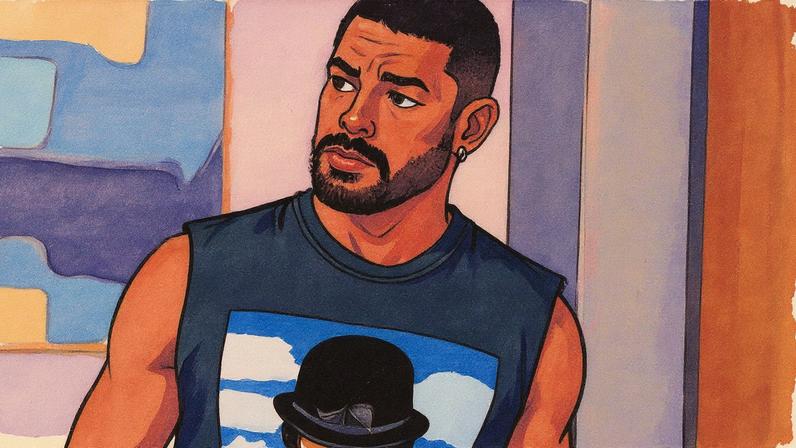 César, personagem interpretado por Cauã Reymond, em cena (Foto: Reprodução)