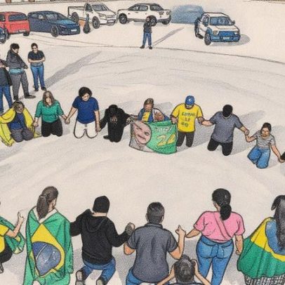 Irmão de Michelle organiza vigília e toca 'Faroeste Caboclo' com menção a bomba