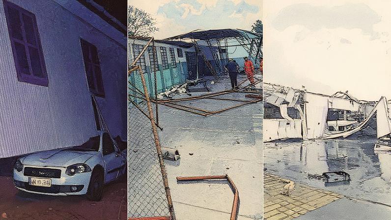 Cidades do Sul e Sudeste enfrentaram tornados devido às fortes chuvas no final de semana (Foto: Reprodução)