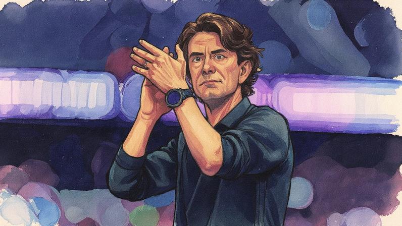 Treinador do Tottenham em evento oficial (Foto: Reprodução)