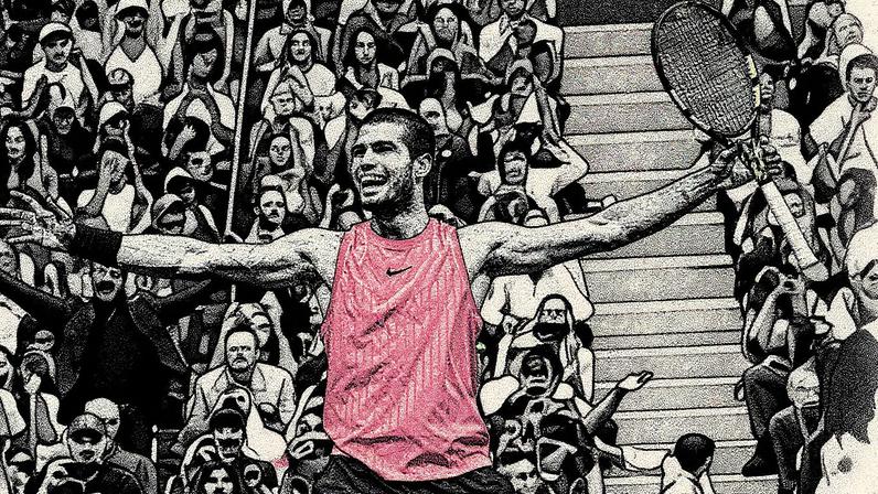 Carlos Alcaraz celebra vitória sobre Jannik Sinner na final do US Open 2025 em Nova York (Foto: Reprodução)