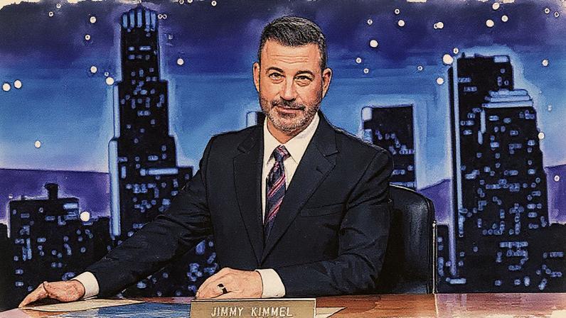 Programa "Jimmy Kimmel Live!" exibido durante a noite com uma variedade de convidados, incluindo celebridades e músicos (Foto: Reprodução)