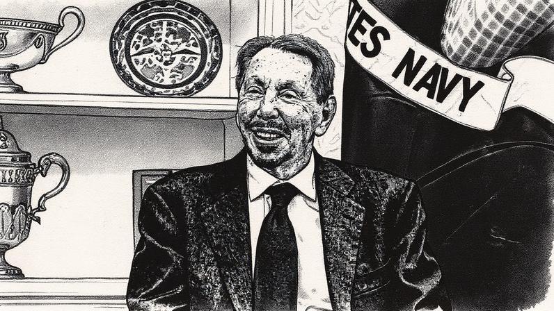 Larry Ellison em visita à Casa Branca, em Washington, EUA (Foto: Reprodução)