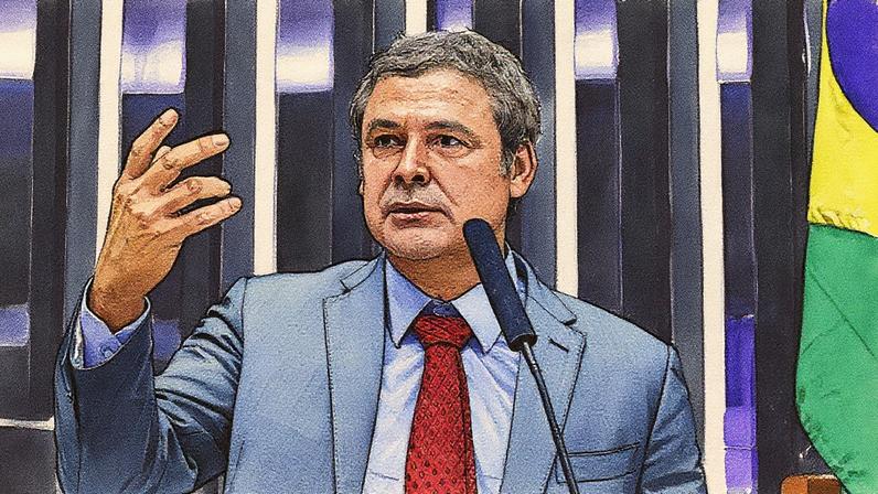 Deputado federal discursa da tribuna do plenário da Câmara (Foto: Reprodução)