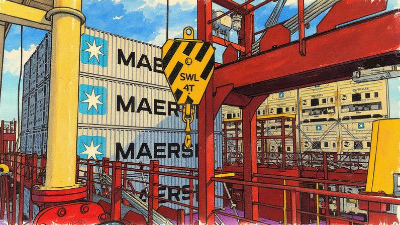 Contêineres da naviera Maersk em Copenhague (Foto: Reprodução)