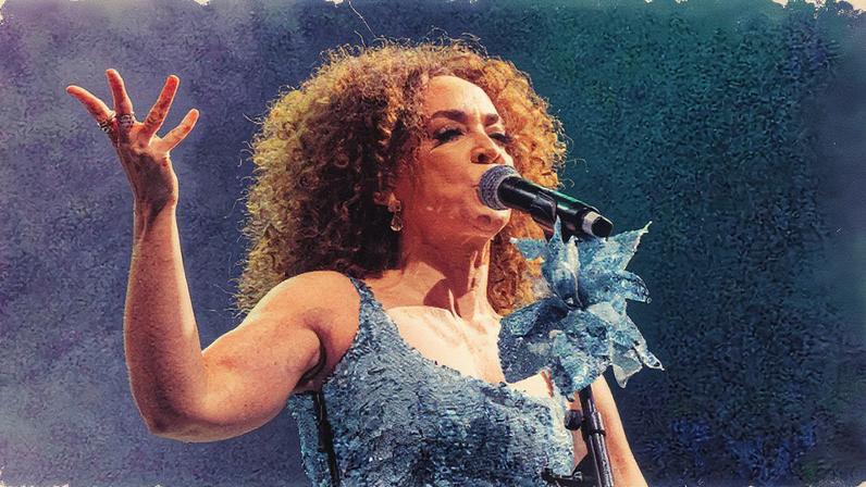 Atriz e cantora Laila Garin realiza homenagem a Elis Regina durante show da série Brasileirando (Foto: Reprodução)