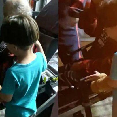 Menino reza por avô durante socorro do SAMU e emociona equipe de resgate