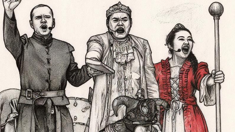 Cia de Teatro Corbã em apresentação teatral (Foto: Reprodução)