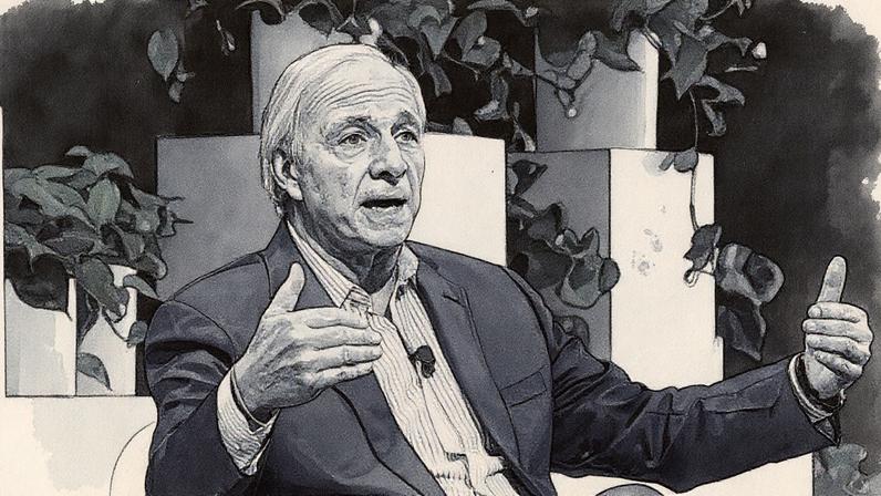 Ray Dalio, fundador e CIO da Bridgewater Associates, fala no palco durante o festival The Future Of Everything, em Nova York (Foto: Reprodução)