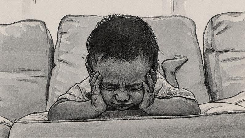 Criança demonstra incômodo intenso devido a barulhos altos (Foto: Reprodução)