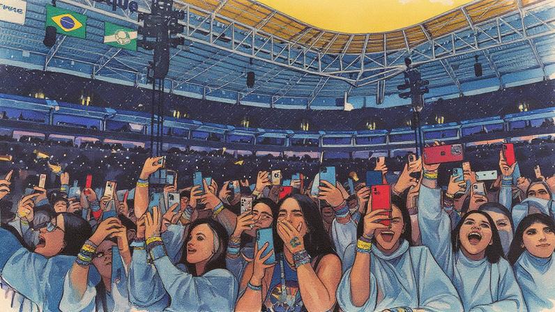 Público assiste ao show da "The Eras Tour" no Allianz Parque em 2023 (Foto: Reprodução)