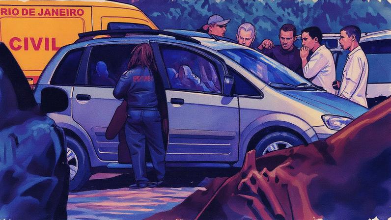 Carro de Patrícia Acioli após o assassinato da juíza em 2011 (Foto: Reprodução)