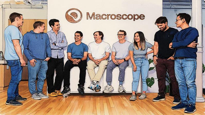 Funcionários da Macroscope em um ambiente de trabalho (Foto: Reprodução)