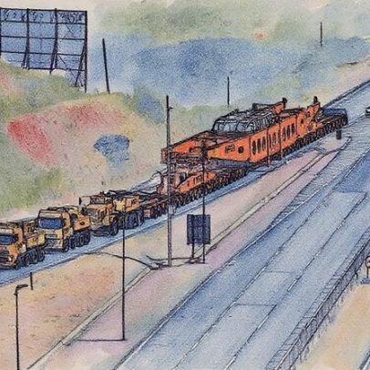 Carreta de 840 toneladas inicia descida pela Serra das Araras neste domingo