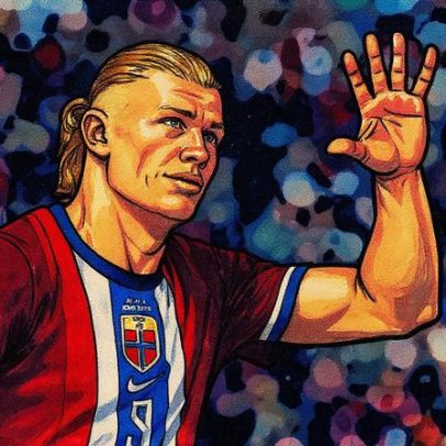 Haaland se desculpa após marcar cinco gols em vitória histórica da Noruega