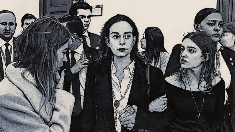 Claudia Tarazona está no centro da imagem, em Bogotá, no dia 11 de agosto (Foto: Reprodução)