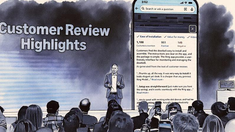 Andy Jassy, CEO da Amazon, fala durante um evento de lançamento em Nova York (Foto: Reprodução)