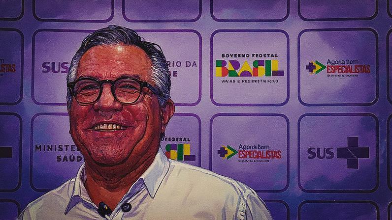 Ministro da Saúde, Alexandre Padilha, concede entrevista coletiva após assinatura do programa "Agora tem Especialistas" no Instituto Fernandes Figueiras, no Rio de Janeiro (Foto: Reprodução)