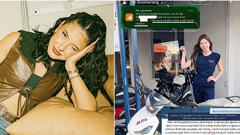 Ana Castela presenteia amiga de infância com uma moto e um valor em dinheiro (Foto: Reprodução)