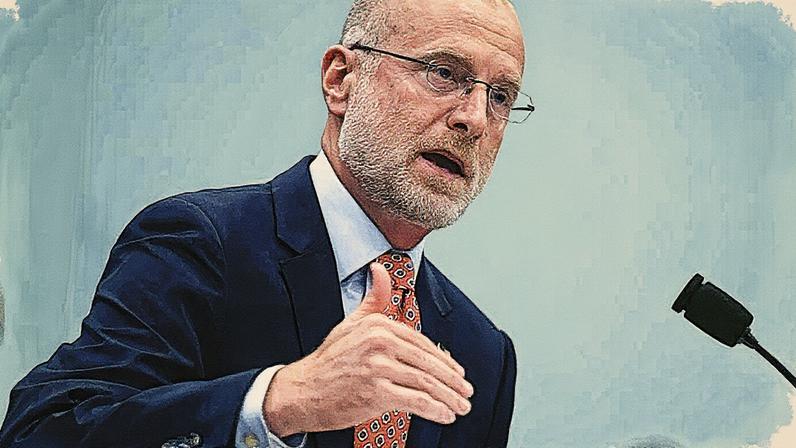 Presidente da FCC, Brendan Carr, testemunha perante o Subcomitê de Apropriações da Câmara dos Representantes em Washington, DC (Foto: Reprodução)