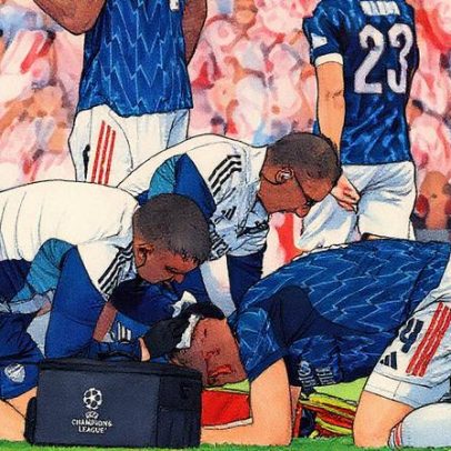 Gyökeres leva corte na cabeça após colisão com Gabriel Magalhães em partida