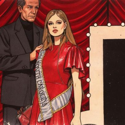 Vivian Musk brilha na Fashion Week com vestido vermelho deslumbrante