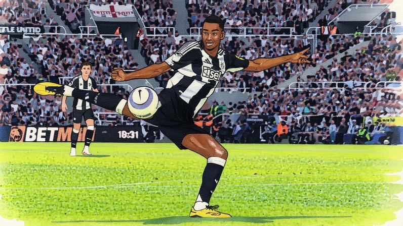 Isak remata a gol durante partida da Premier League contra o Chelsea (Foto: Reprodução)