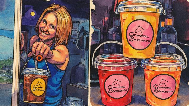 Cafeteria drive-thru chamada Cowgirl Barista localizada em Damascus, Oregon (Foto: Reprodução)