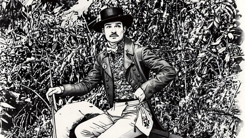 Homem vestido com roupas do século 19 (Foto: Reprodução)