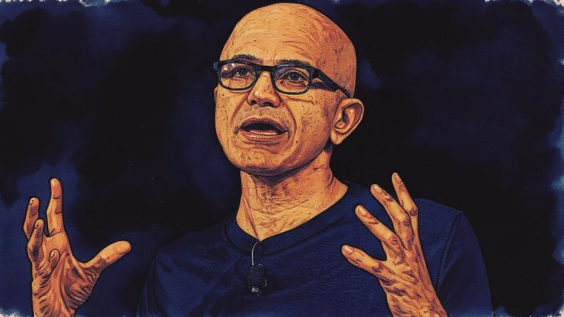 CEO da Microsoft, Satya Nadella, fala durante o evento OpenAI DevDay em San Francisco (Foto: Reprodução)