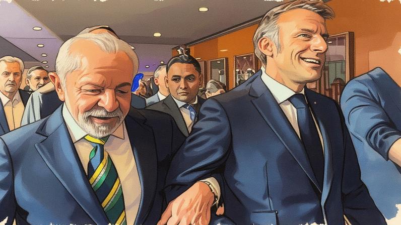 Líderes políticos se encontram na Assembleia Geral da ONU, com Macron elogiando Lula (Foto: Reprodução)