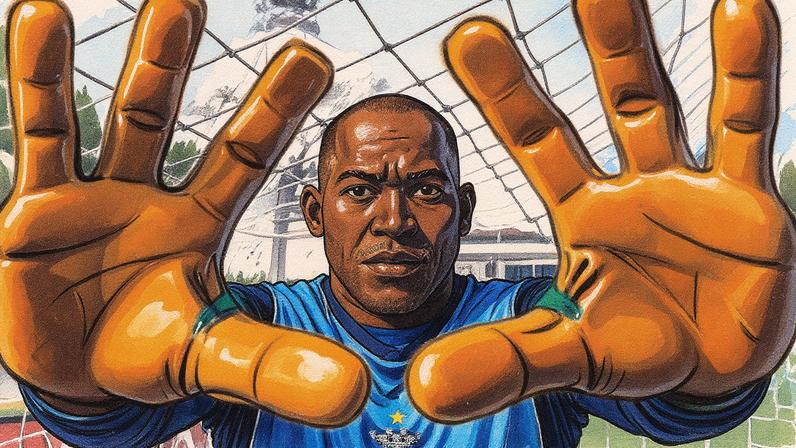 Neneca durante passagem pelo Santo André (Foto: Reprodução)