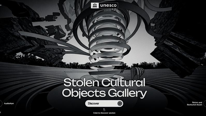 The museum is split into various sections, such as the ”auditorium”, the “stolen cultural objects gallery” and the “return and restitution room” Copyright Unesco