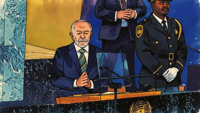 Presidente do Brasil, Luiz Inácio Lula da Silva, discursa durante o Debate Geral da Assembleia Geral das Nações Unidas em Nova York (Foto: Reprodução)