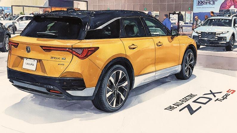 O Acura ZDX totalmente elétrico é exibido durante o Salão do Automóvel de Los Angeles de 2023 no Centro de Convenções de Los Angeles (Foto: Reprodução)