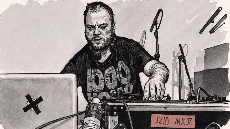 JD Twitch, um dos integrantes da dupla escocesa de DJs Optimo (Espacio), faleceu após diagnóstico de câncer cerebral terminal. Ele tinha 57 anos. (Foto: Reprodução)