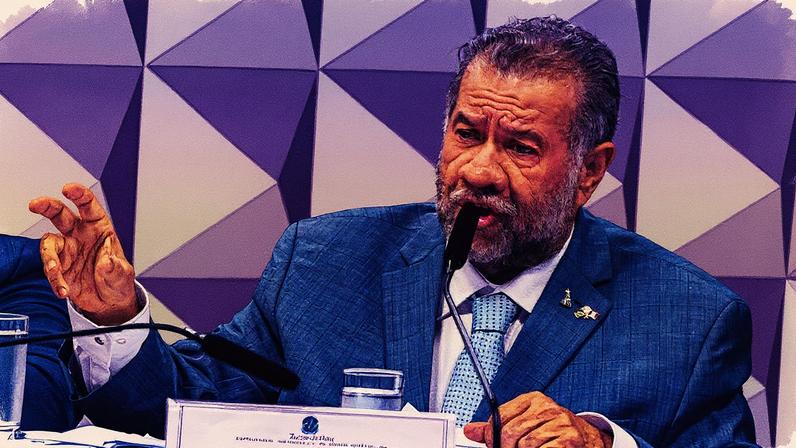 Carlos Lupi, ex-ministro da Previdência e presidente do PDT, durante depoimento à CPMI do INSS (Foto: Reprodução)