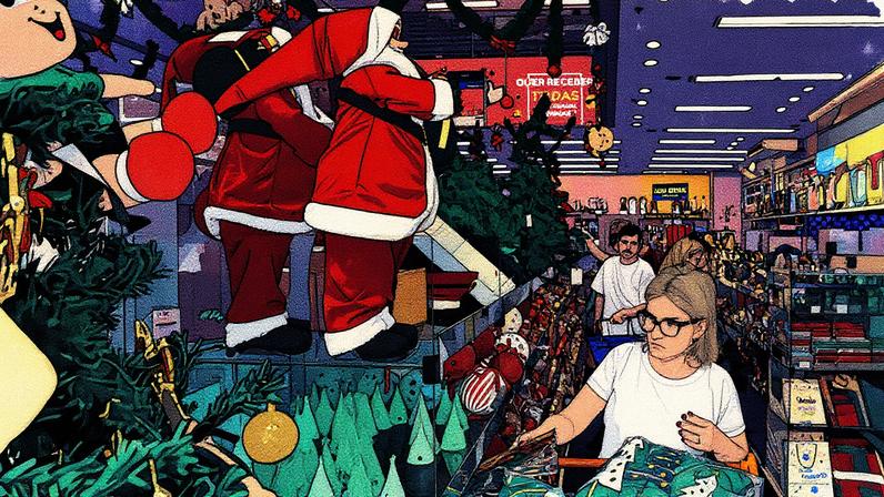 Movimentação em loja da região da 25 de Março durante a Black Friday de 2024 (Foto: Reprodução)