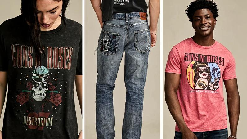 Coleção de roupas e acessórios da Lucky Brand em colaboração com Guns N' Roses (Foto: Reprodução)