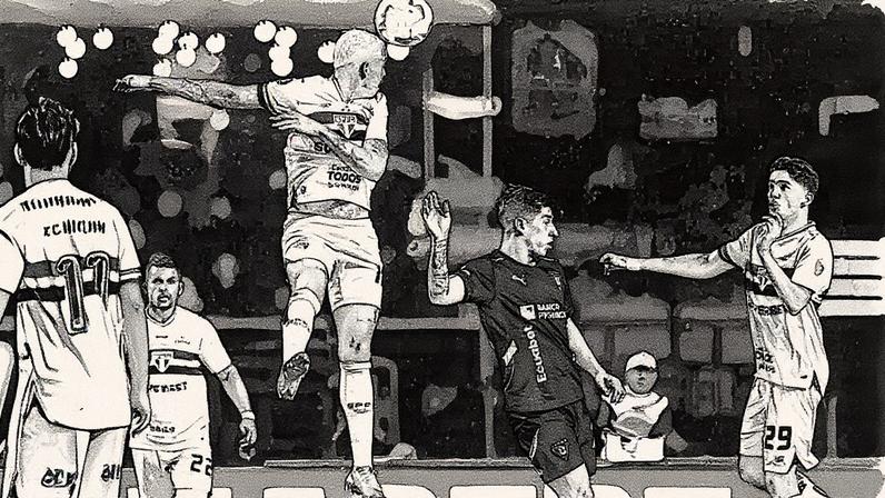 São Paulo teve dois gols anulados contra a LDU (Foto: Alan Morici/AGIF)