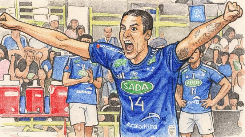 Douglas Souza foi campeão da Superliga 2024/2025 com o Cruzeiro (Foto: Reprodução/ Redes sociais)