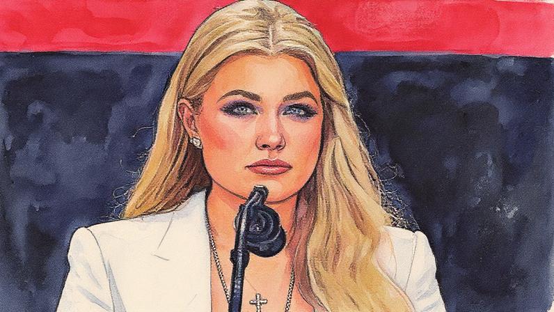 Em seu discurso, Erika Kirk lembrou que o marido buscava alcançar e salvar jovens - Foto: Repodução