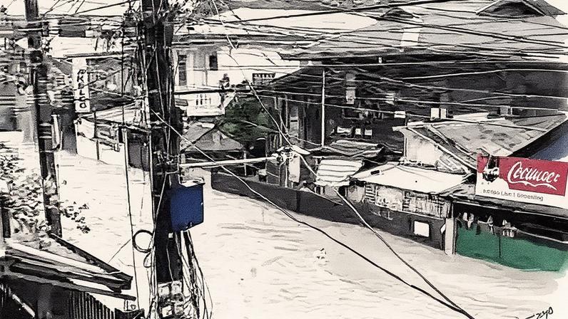 Tempestade Bualoi causa mortes e deslocamento nas Filipinas. O desastre natural se cruza com um escândalo de corrupção em obras de infraestrutura. Foto: Reprodução do X