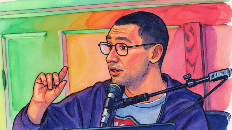 Jack Antonoff speaks at an event at the Village Recording Studio in L.A. in August 2025.