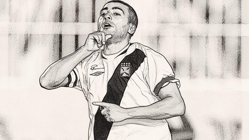 Romário decide para o Vasco com três gols contra o Cruzeiro em São Januário, pelo Brasileirão 2001. (Foto: Ricardo Cassiano/ Lancepress Digital)