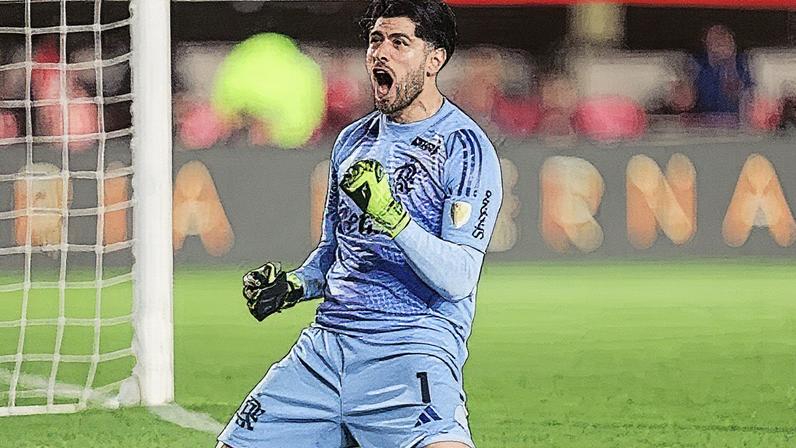 Rossi, do Flamengo, vibra com classificação da equipe carioca à semifinal da Libertadores • Gilvan de Souza/Flamengo